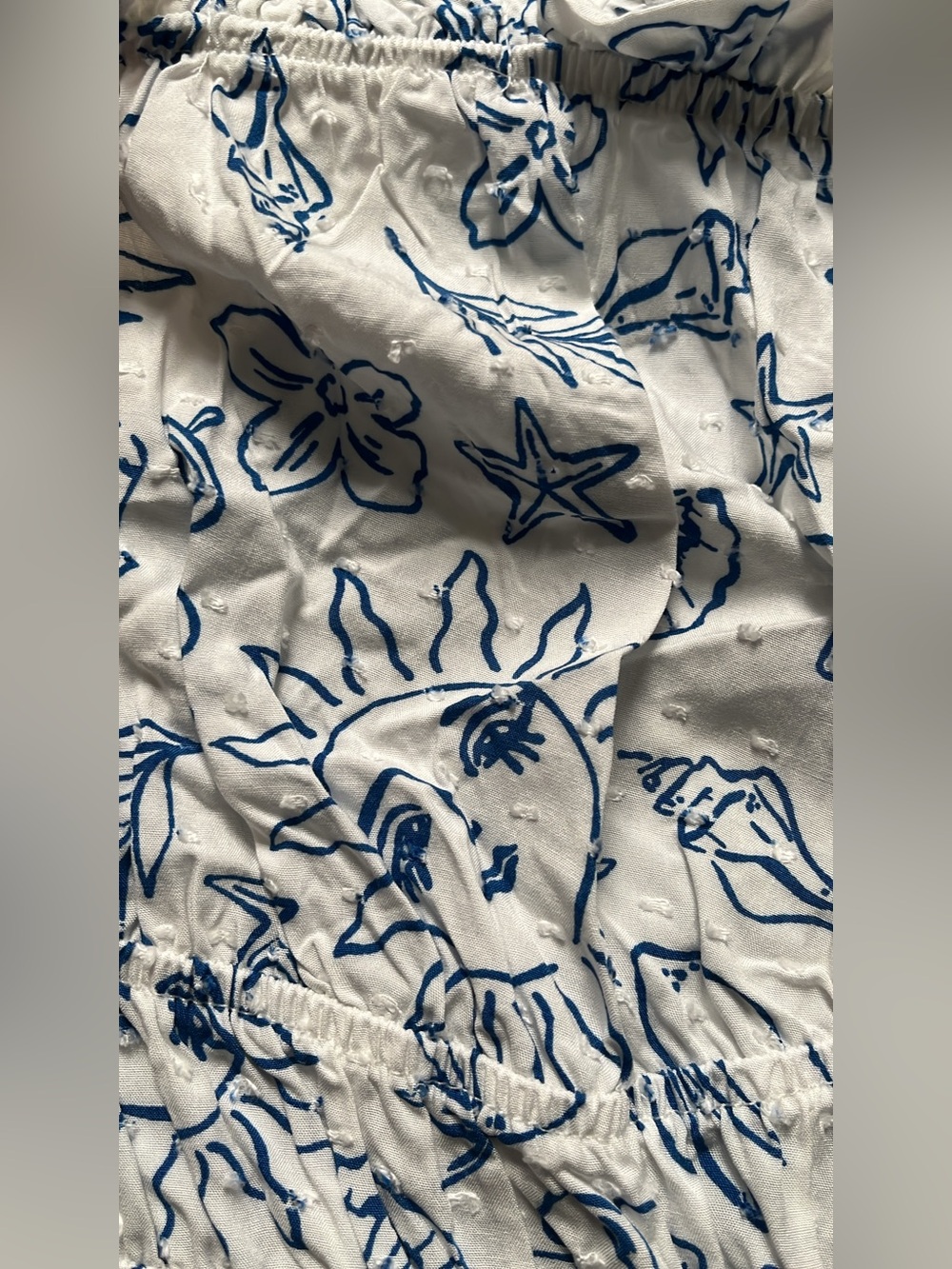Arizona Jean Company White Tank Top with Blue Floral Printy - Picture 9 of 11